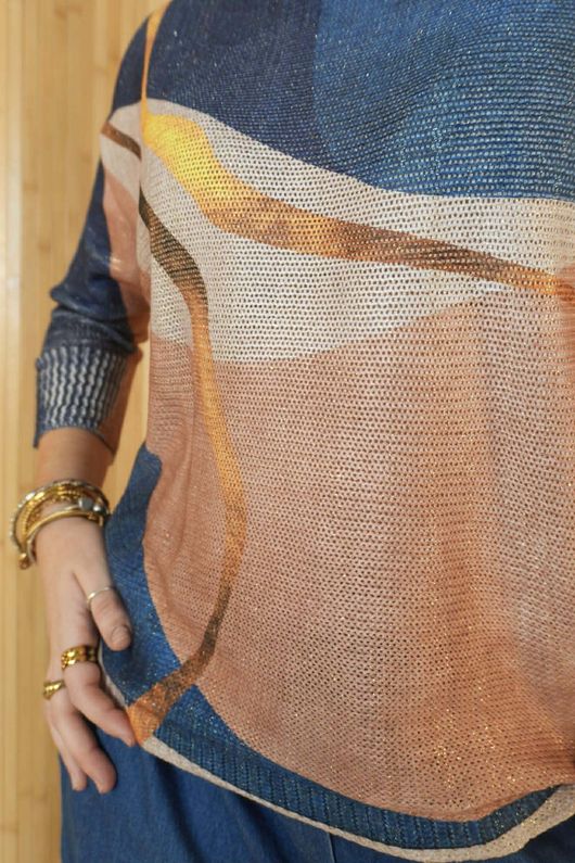 Raven Relaxed Knit Top Riley Navy